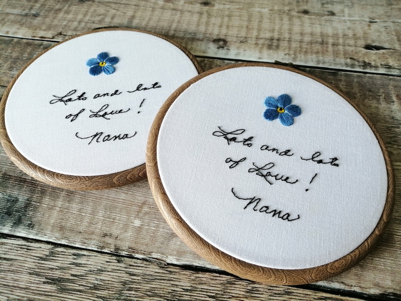 Handwriting Mini's Memorial Gift Actual Handwriting Etsy