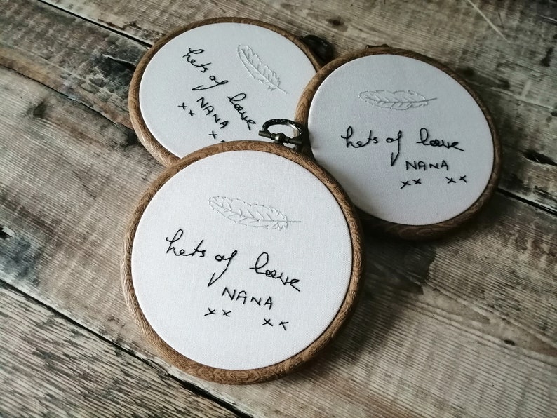 Handwriting Mini's Memorial Gift Actual Handwriting Etsy