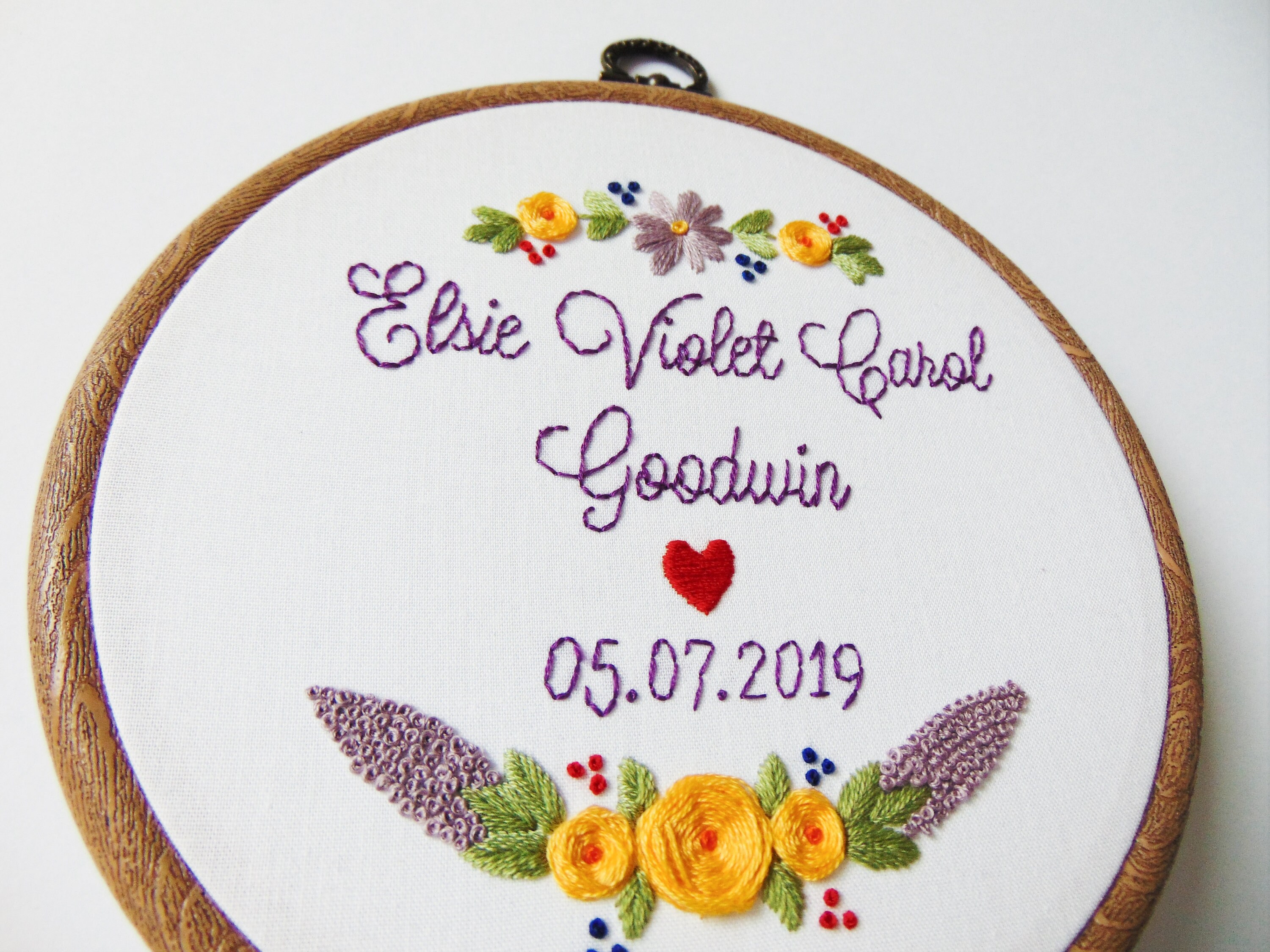 Baby Girl Gift Birth Announcement Wall Art Christening Gift Etsy UK