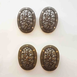 Viking Turtle Brooches With Open Knotwork