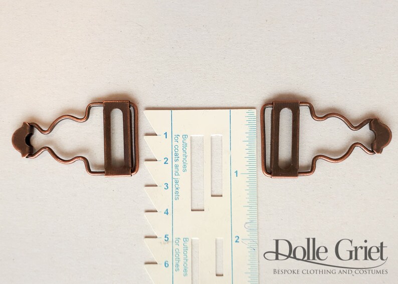 Dungaree buckle suspender clasp set copper brass or black Etsy