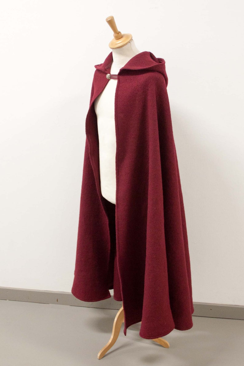 100% wool cloak in burgundy warm and ready to ship | Etsy