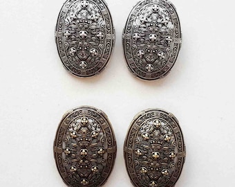 Viking Turtle Brooches - Set Of Two Knotwork Design