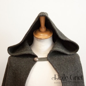 100% wool cloak in khaki green -- warm and ready to ship!