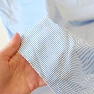 Overhemd stof blauw-wit gestreept