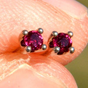 Natural Untreated Ruby Dainty Earrings - .2ct