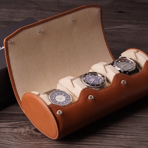 Luxury 1/2/3 slot Watch Roll Box porta orologi in pelle per uomo orologi da  viaggio Organizer Display custodia per gioielli regalo