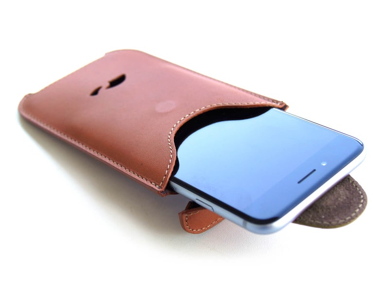 Iphone 7 Leather Pouch Sleeve Case Slim Image 0