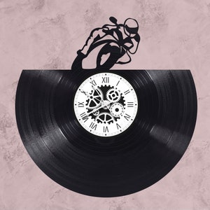 Motorcykeltema 33 RPM vinylklocka
