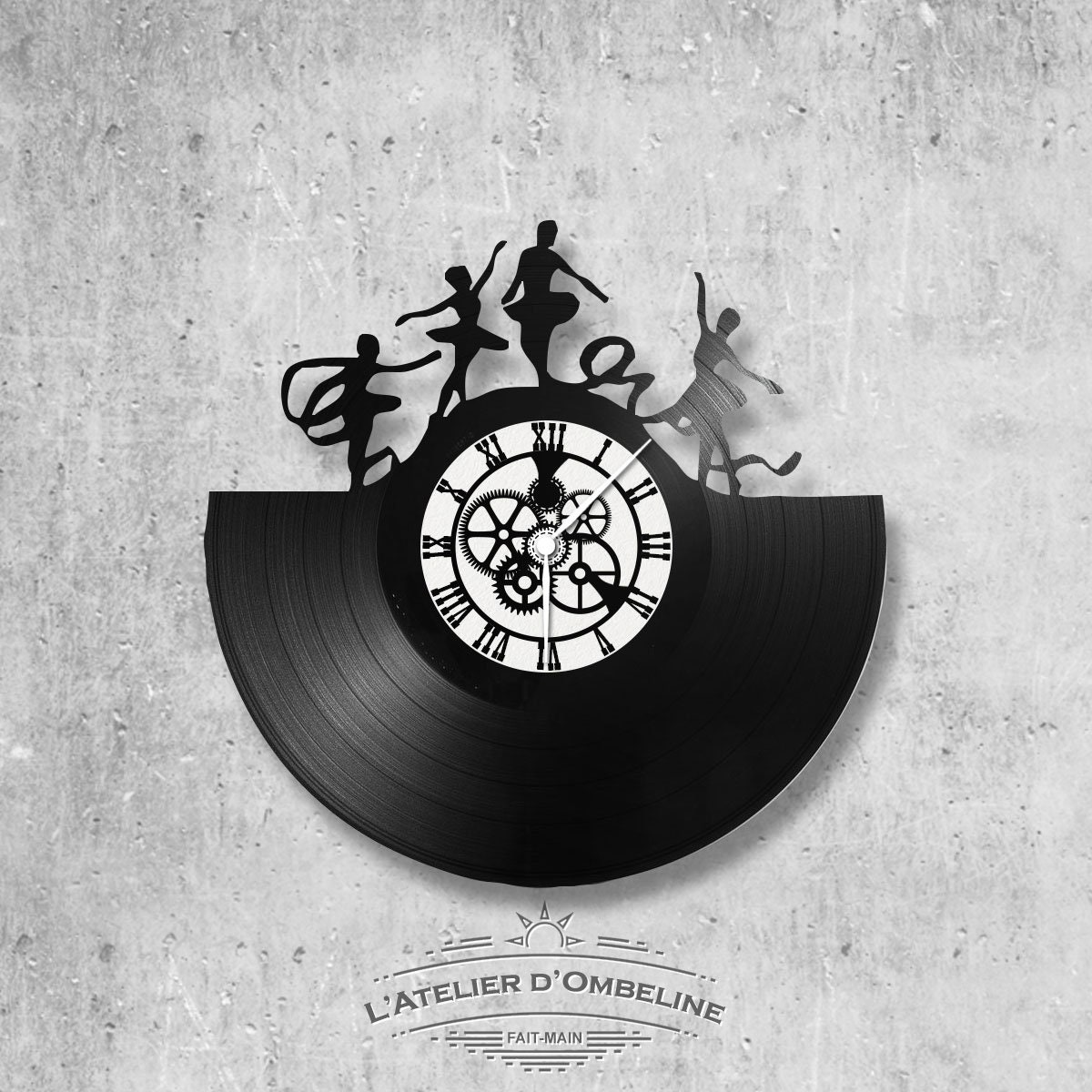 Horloge en Disque Vinyle 33 Tours Thème Danse - Grs