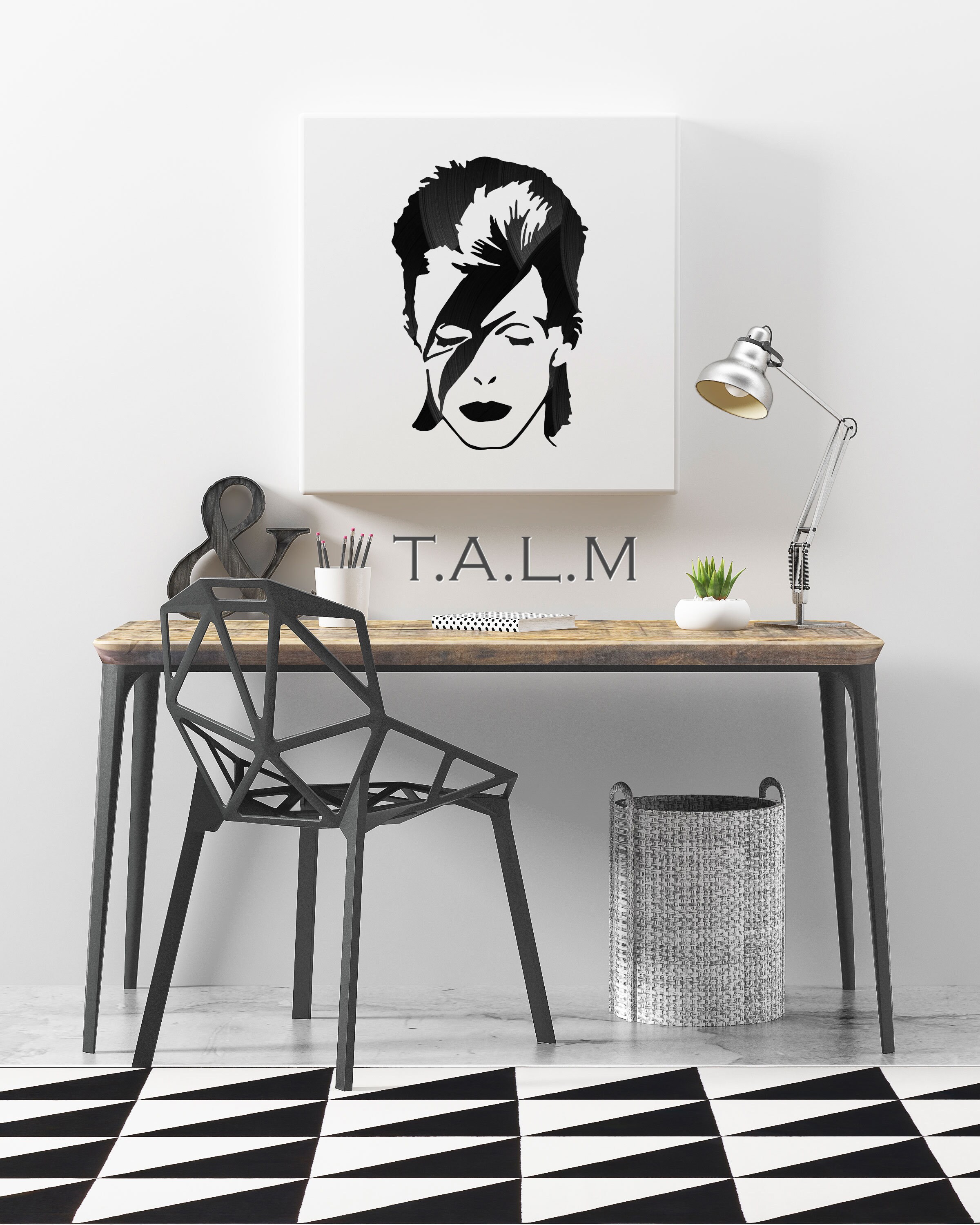 Toile - Tableau Découpe Disques Vinyles David Bowie