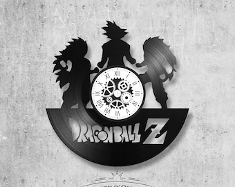 Vinyl disc clock 33 rounds theme Dragon Ball Z Character