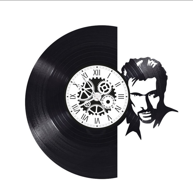 Décoration murale / horloge en disque vinyle 33 Tours