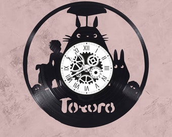 Studio Ghibli Theme 33 Rpm Vinyl Record Clock 