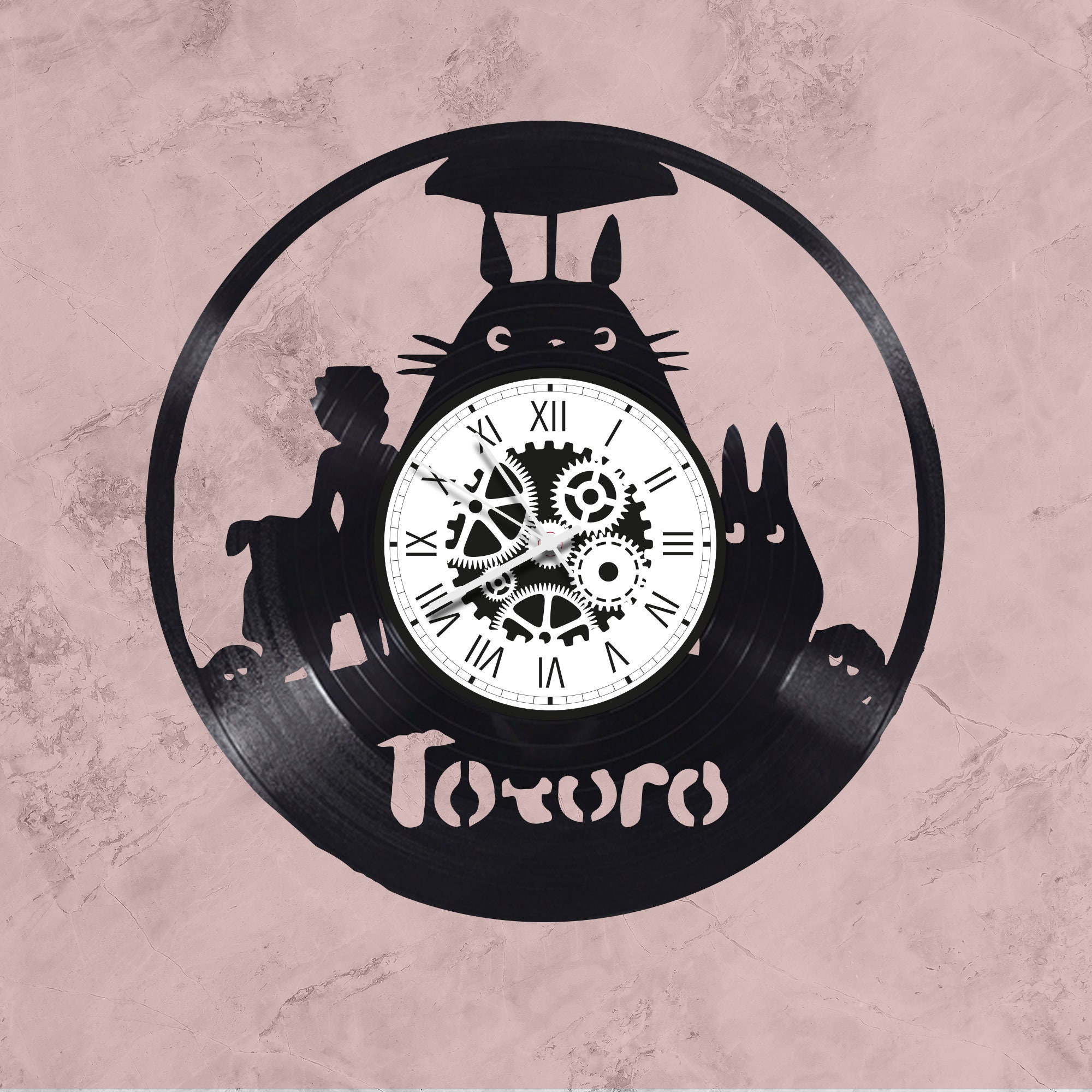 Studio Ghibli Theme 33 Rpm Vinyl Record Clock 