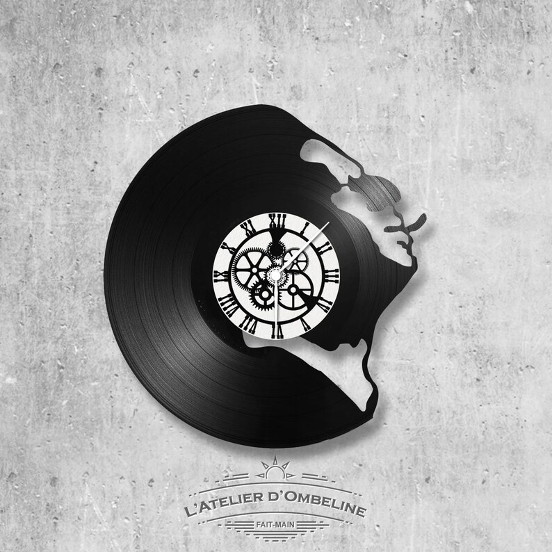 Serge Gainsbourg themed 33 rpm vinyl record clock image 1