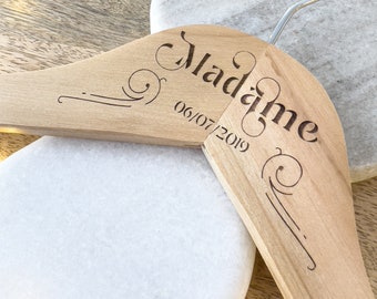 Wooden hanger for wedding