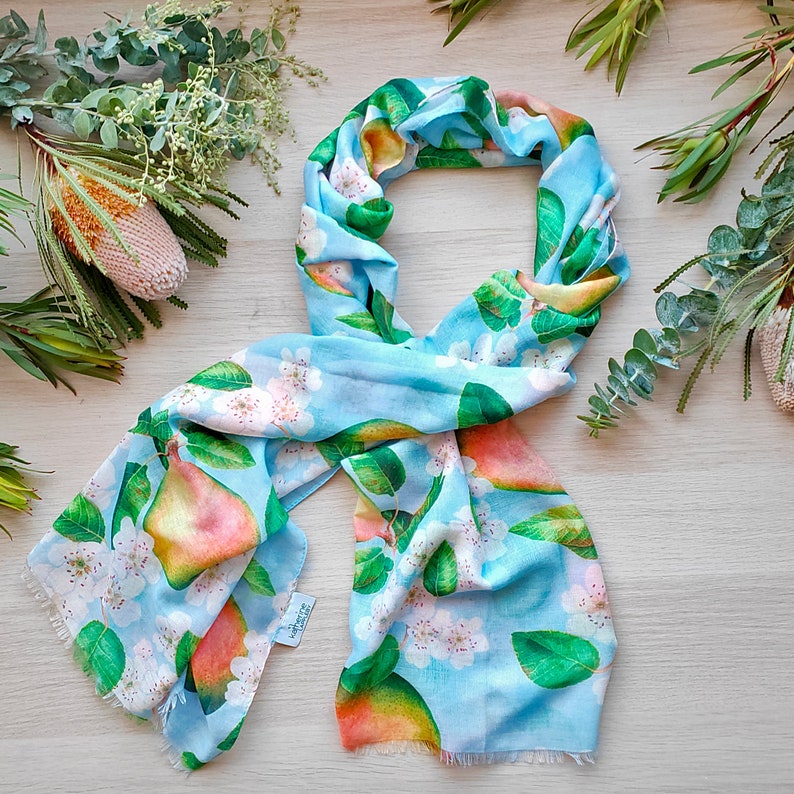 Wearable Art Scarf French Pear by Katherine Appleby image 3