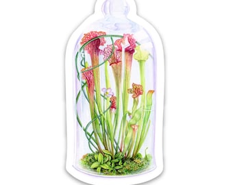 PLANT STICKER - Tiny World Terrarium - Waterproof Vinyl