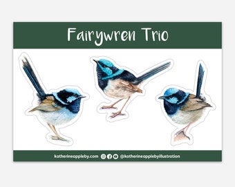 Fairy Wren Trio | STICKER SHEET