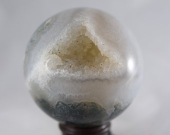 Druzy Moss Agate Sphere
