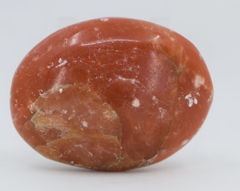 Blood Orange Calcite Palm Stone
