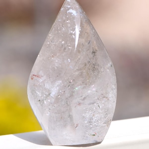 Clear Quartz Flame with Rainbows