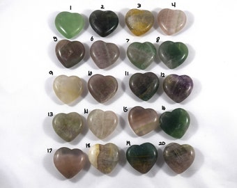 You Pick Grade B Fluorite Hearts