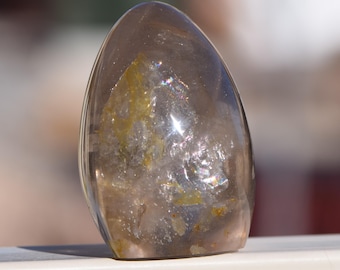 Rainbow Filled Smoky Golden Healer Quartz Free Form