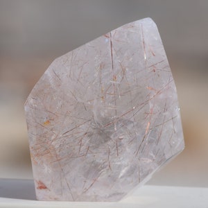 RARE Red Rutilated Geometric Free Form