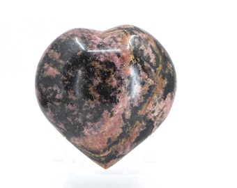 Large Rhodonite Heart
