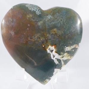 Red & Green Moss Agate Heart