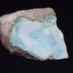 Druzy Quartz over Chrysocolla