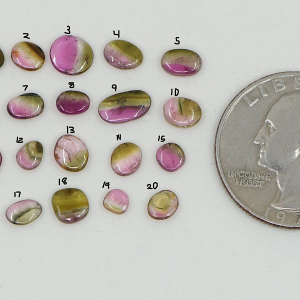 Teeny Tiny Fully Polished Watermelon Tourmalines