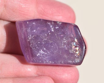 Amethyst Free Form Palm Stone