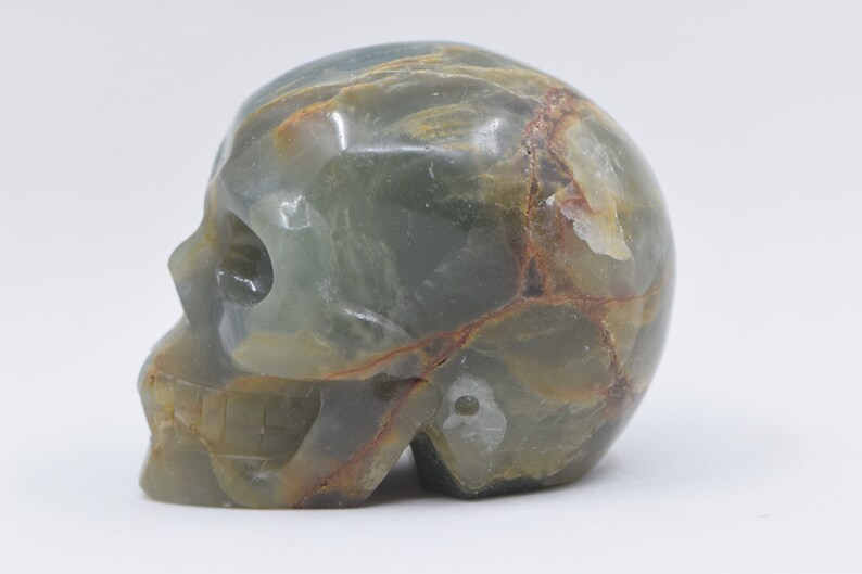 Large Lemurian Aquatine Calcite ACL Skull image 3