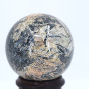 Blue Kyanite in Quartz Sphere