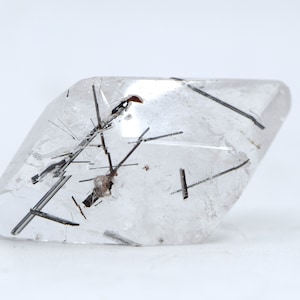 Silver/Black Tourmaline in Quartz Palm Stone