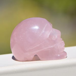 Rose Quartz Skull with Star