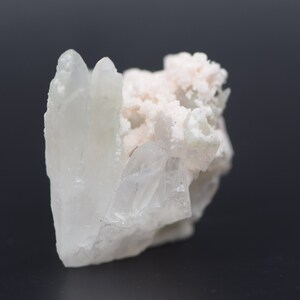 Quartz Cluster with Rhodochrosite