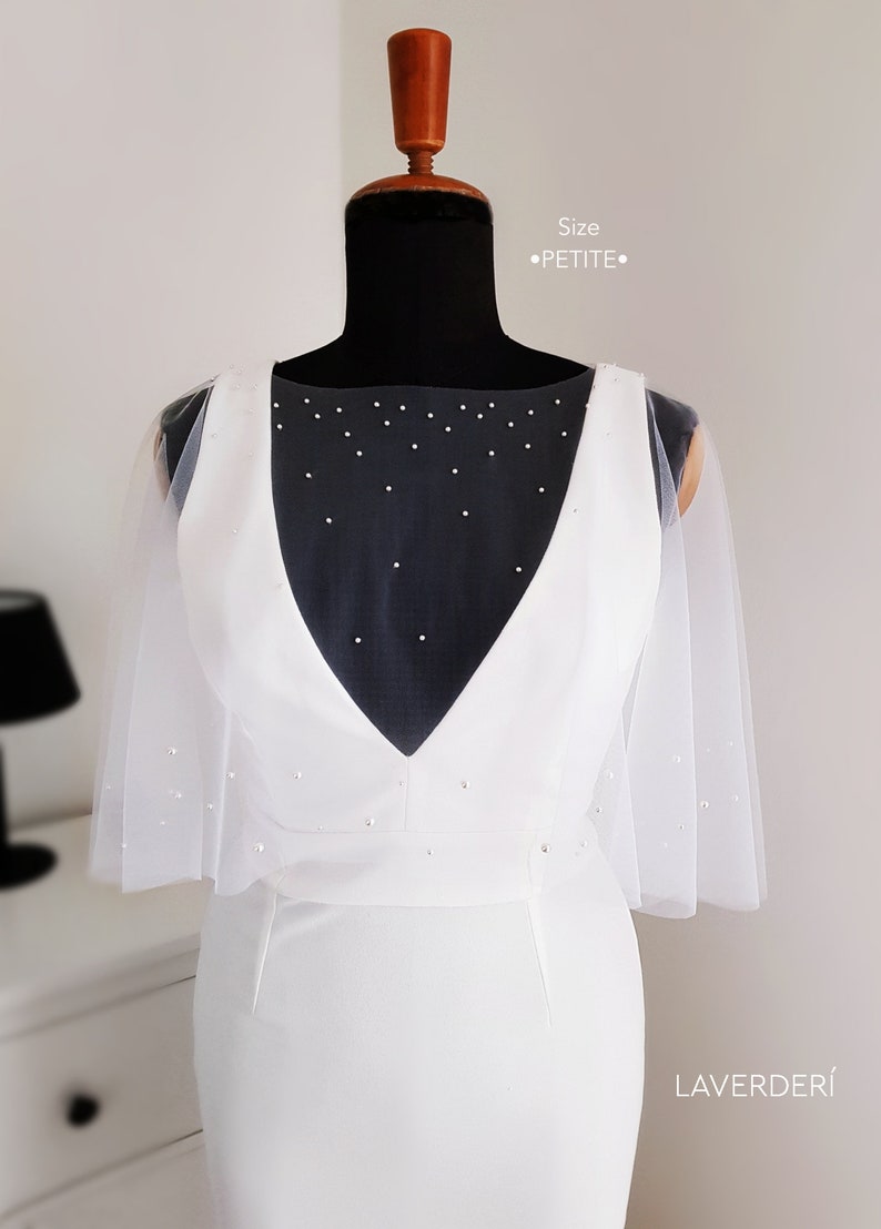 pearl wedding cape