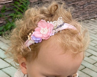 Newborn  flower Headband, RTS photography photography props baby girl gift easter