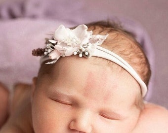 Newborn  flower Headband, RTS photography photography props baby girl gift easter