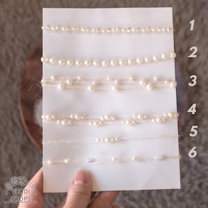Newborn beads headband RTS Christening Baby Rhinestone Cream Ivory Pearl Baby Crown  newborn photography props Floral tieback photo prop
