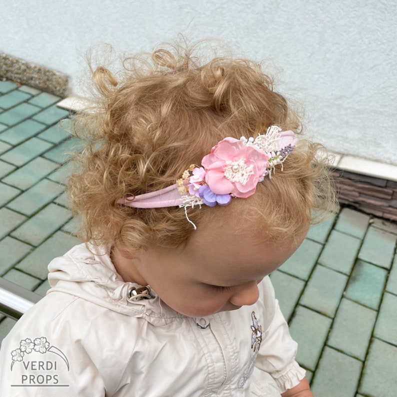 Newborn flower Headband, RTS photography photography props baby girl gift easter image 9