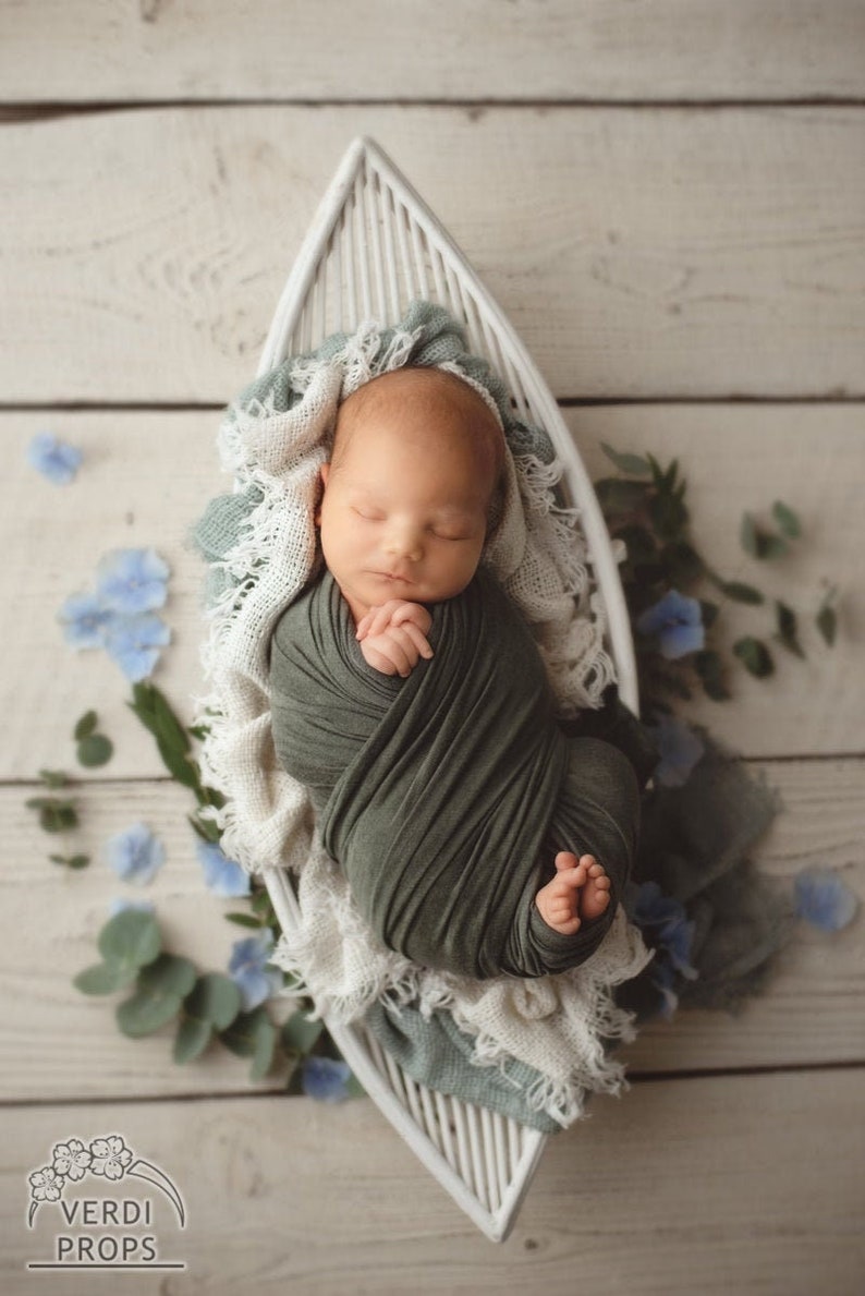 Baby Photography Props, Mini Newborn Wooden Bed Boat Prop, Little ...