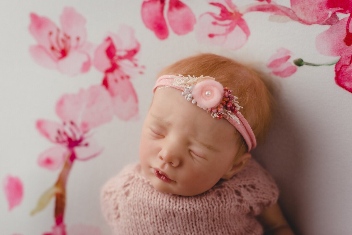 Fascia da fiore appena nata bambino di un anno RTS Primavera Etsy