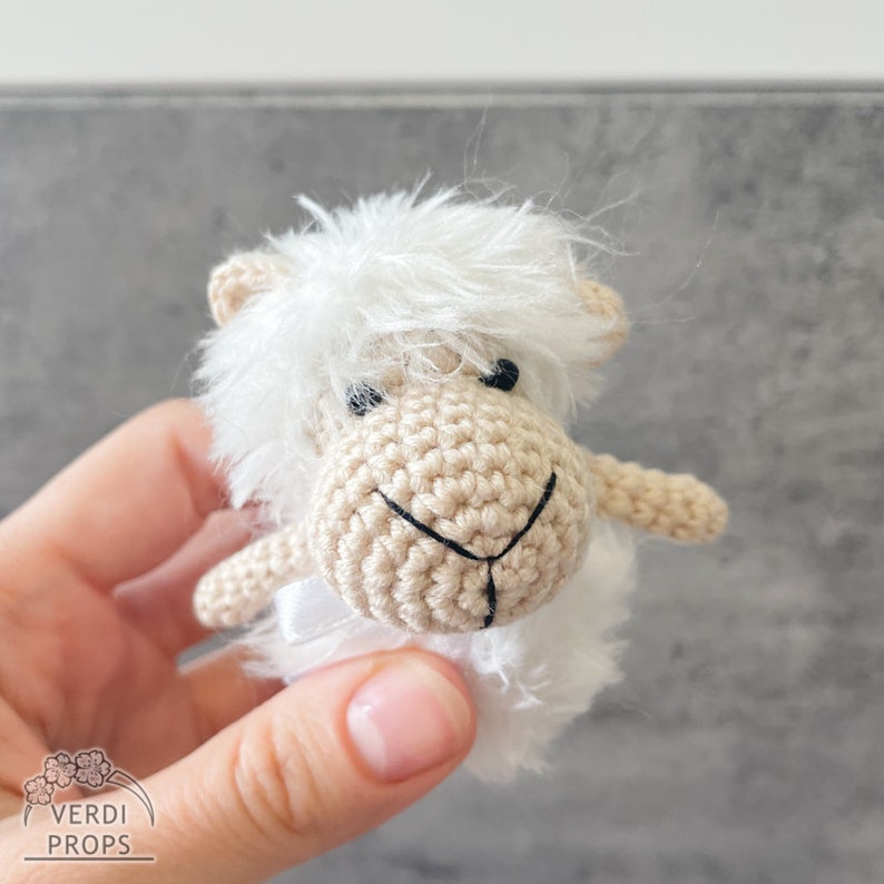 Toy Photography Props, Newborn sheep lamb photo prop, Crochet toy sheep, Newborn Toys, handmade eco toy, Newborn Toy Photography Props Fall image 2