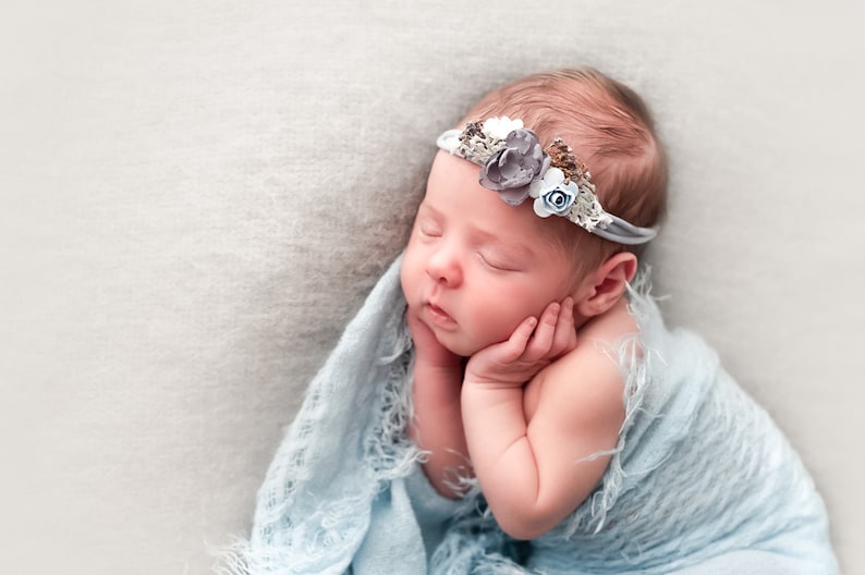 Newborn rainbow tieback headband RTS Spring flower headband baby photo prop spring photography props floral headpiece rainbow colors