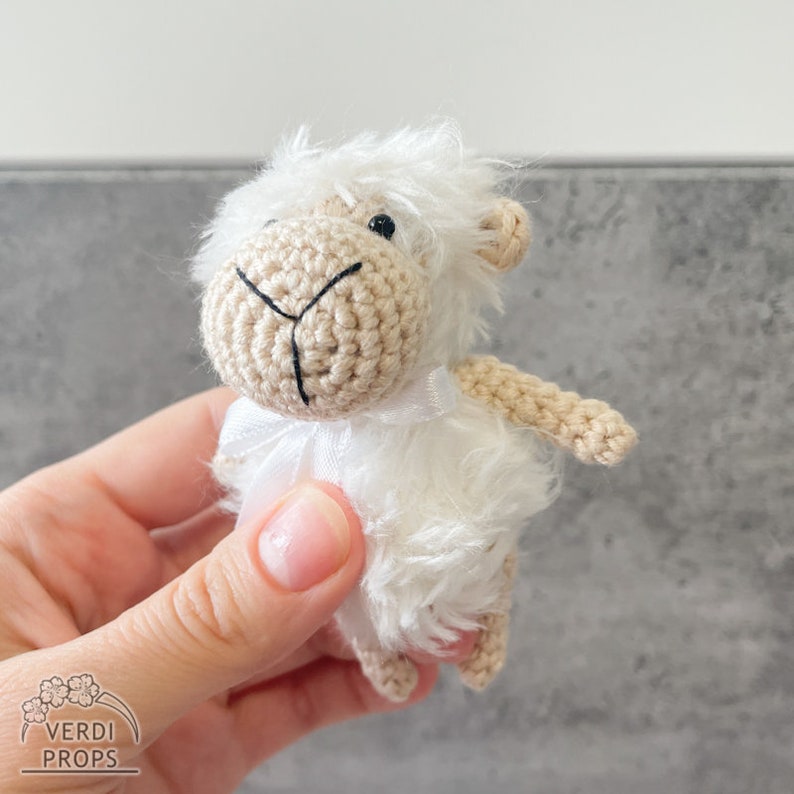 Toy Photography Props, Newborn sheep lamb photo prop, Crochet toy sheep, Newborn Toys, handmade eco toy, Newborn Toy Photography Props Fall image 3